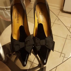 Yves saint Laurent Black Patent Leather with suede